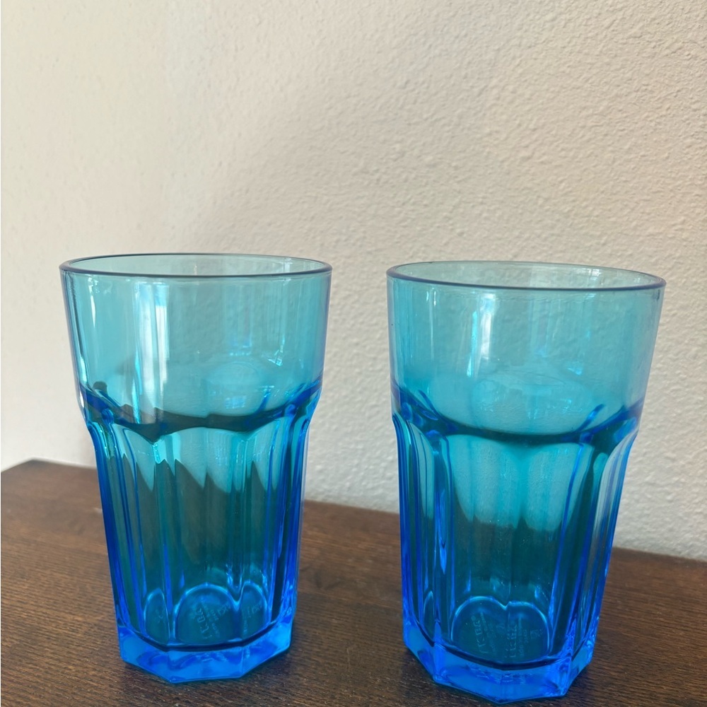 IKEA POKAL glass in blue